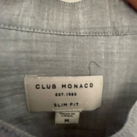 Club Monaco grey button down, linen blend - Picture 2 of 2